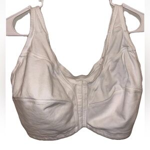 Comfort Choice White Full Coverage Front Closure Bra Shoulder Support 42G EUC